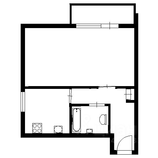Планировка этой квартиры по данным Циан