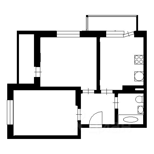 Планировка этой квартиры по данным Циан