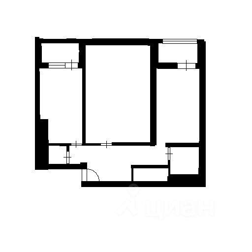 Планировка этой квартиры по данным Циан