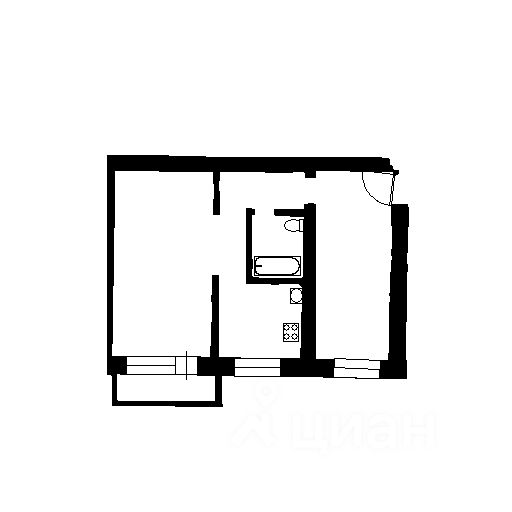 Планировка этой квартиры по данным Циан