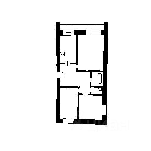 Планировка этой квартиры по данным Циан