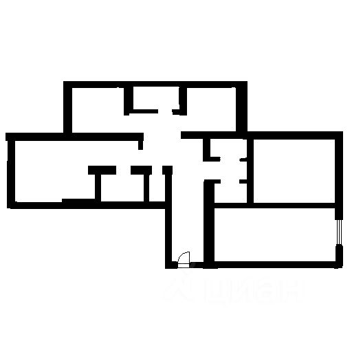 Планировка этой квартиры по данным Циан