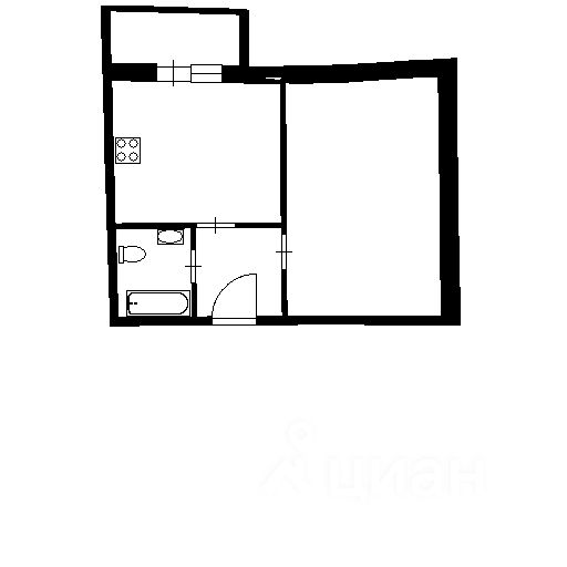 Планировка этой квартиры по данным Циан