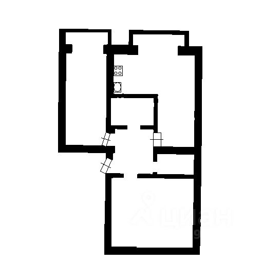 Планировка этой квартиры по данным Циан