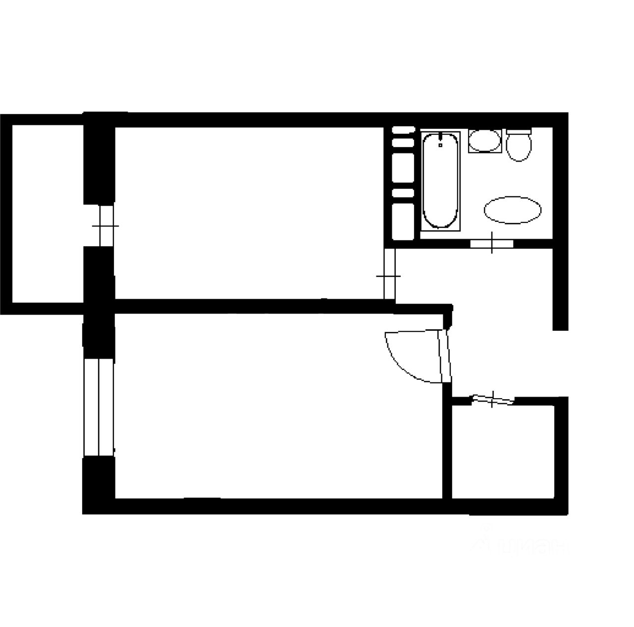 Планировка этой квартиры по данным Циан