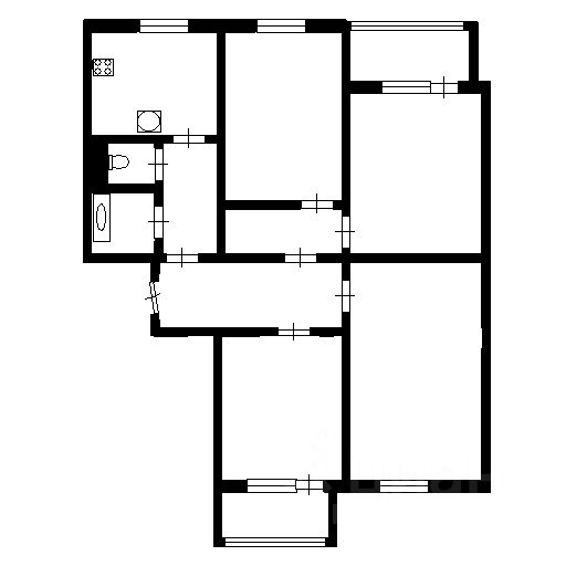 Планировка этой квартиры по данным Циан