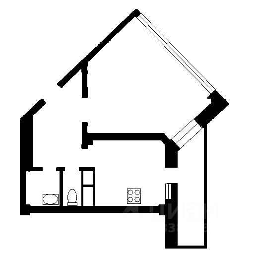Планировка этой квартиры по данным Циан