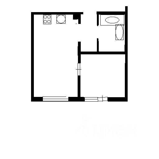 Планировка этой квартиры по данным Циан
