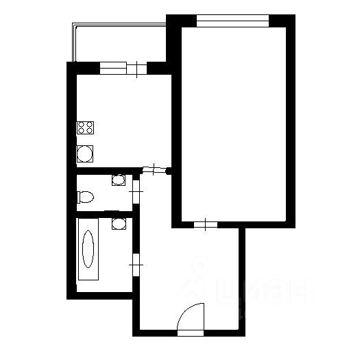 Планировка этой квартиры по данным Циан