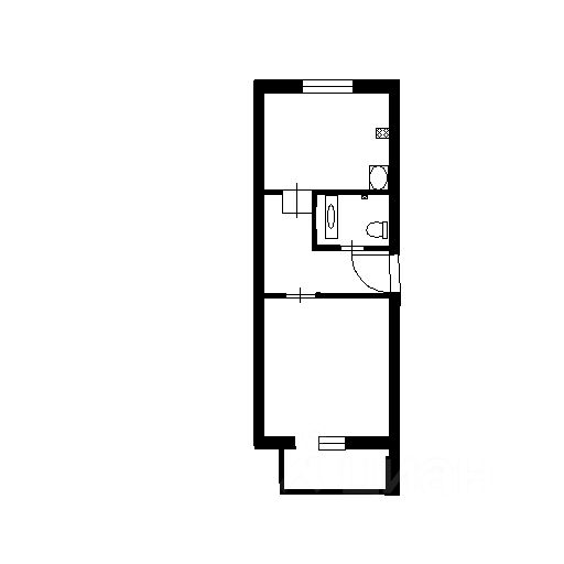 Планировка этой квартиры по данным Циан