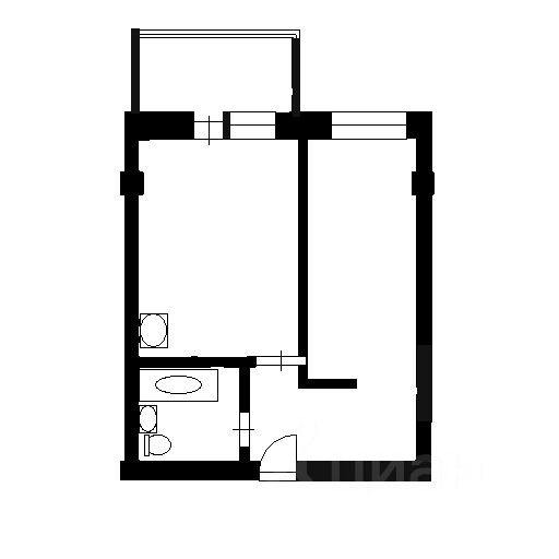 Планировка этой квартиры по данным Циан