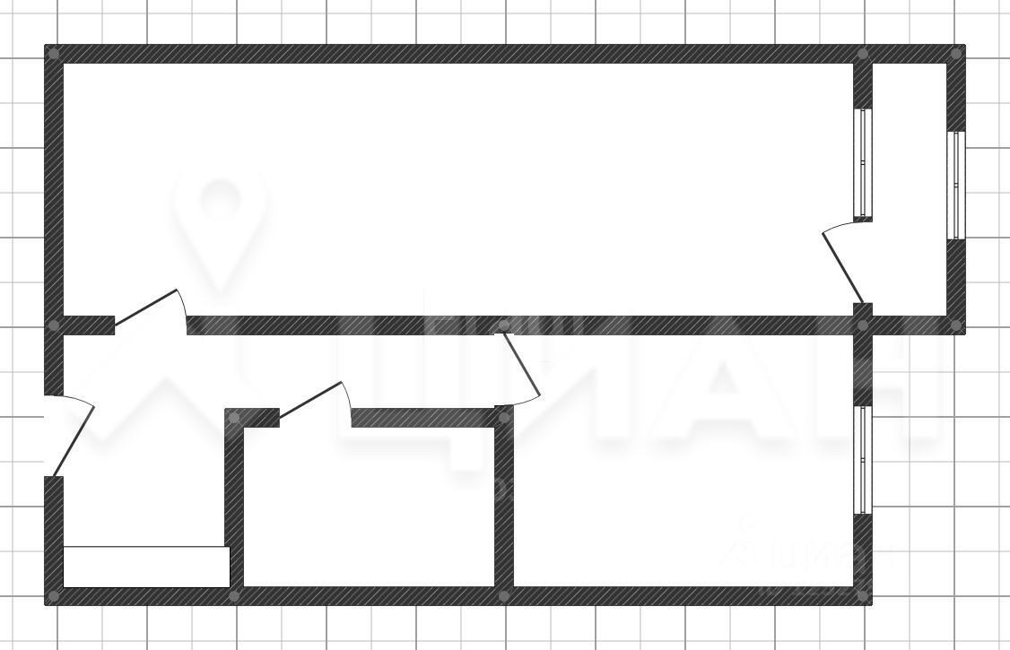Планировка этой квартиры по данным Циан