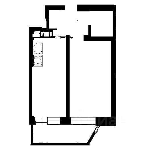 Планировка этой квартиры по данным Циан