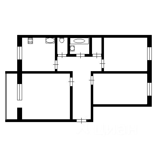 Планировка этой квартиры по данным Циан