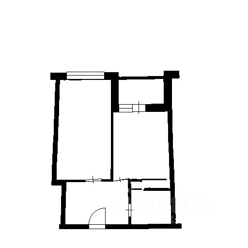 Планировка этой квартиры по данным Циан