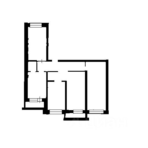 Планировка этой квартиры по данным Циан