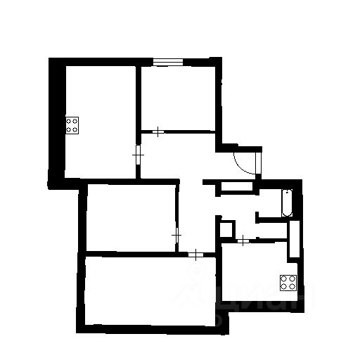 Планировка этой квартиры по данным Циан