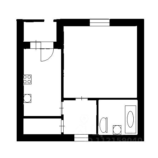 Планировка этой квартиры по данным Циан