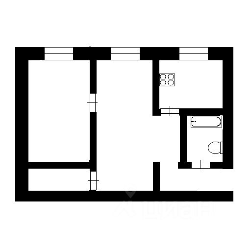 Планировка этой квартиры по данным Циан