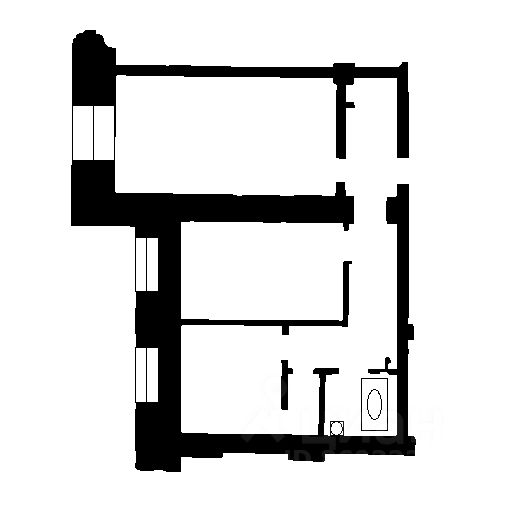 Планировка этой квартиры по данным Циан