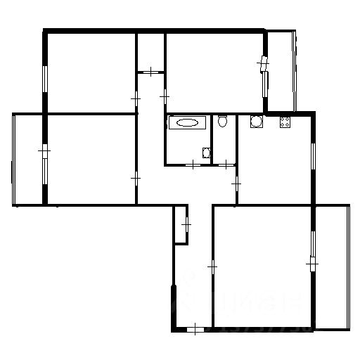 Планировка этой квартиры по данным Циан