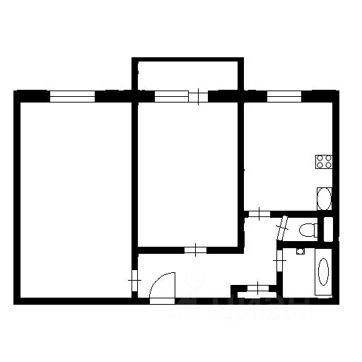 Планировка этой квартиры по данным Циан
