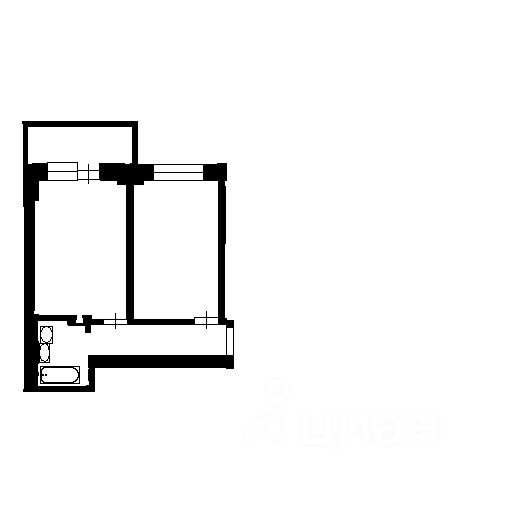 Планировка этой квартиры по данным Циан