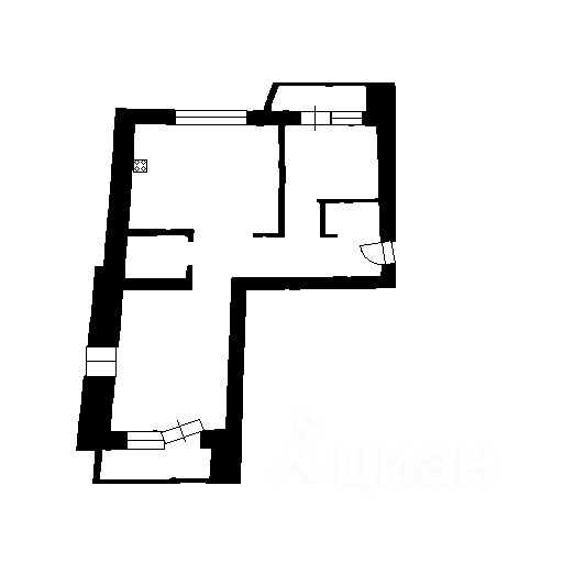 Планировка этой квартиры по данным Циан