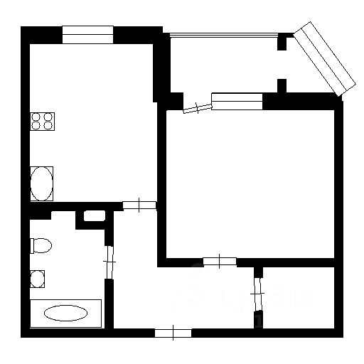 Планировка этой квартиры по данным Циан