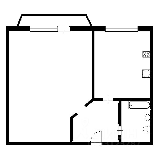 Планировка этой квартиры по данным Циан