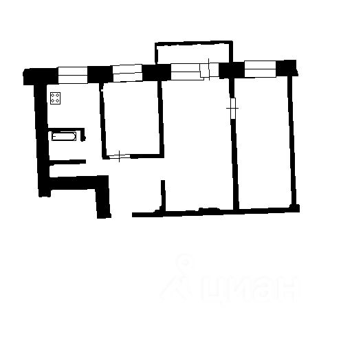 Планировка этой квартиры по данным Циан