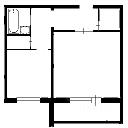Планировка этой квартиры по данным Циан