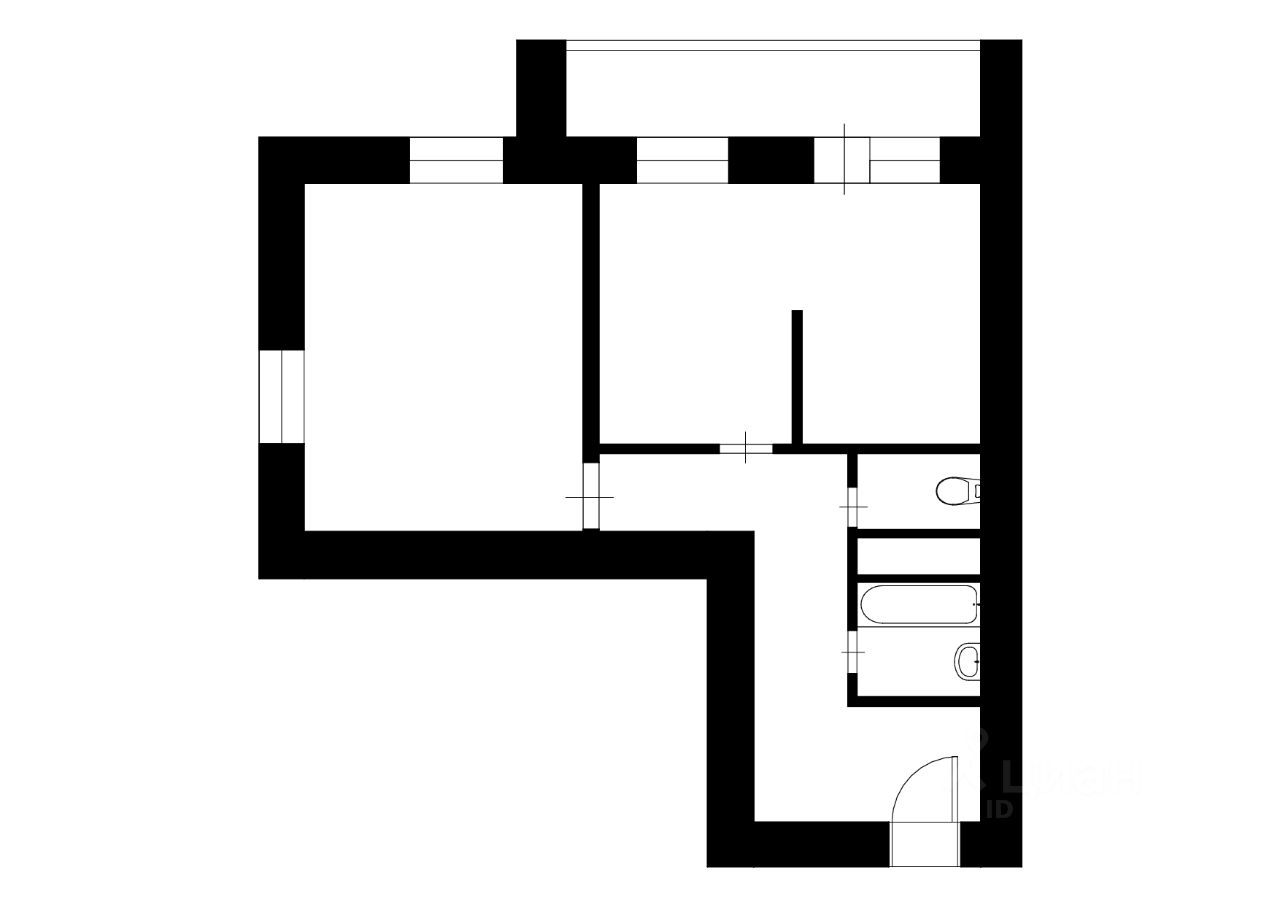 Планировка этой квартиры по данным Циан