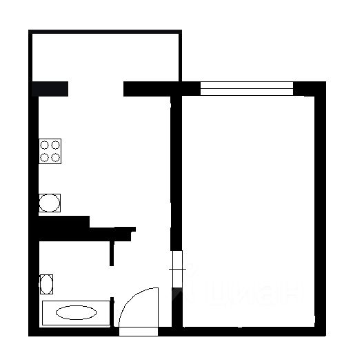 Планировка этой квартиры по данным Циан