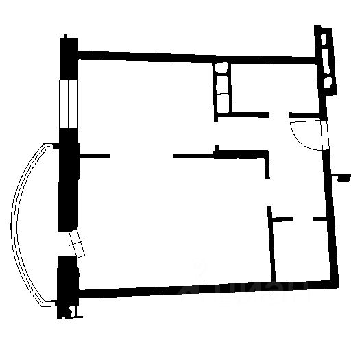 Планировка этой квартиры по данным Циан
