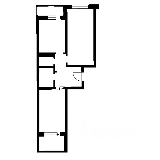 Планировка этой квартиры по данным Циан