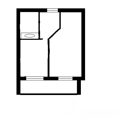 Планировка этой квартиры по данным Циан