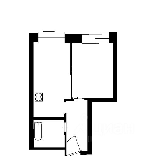 Планировка этой квартиры по данным Циан
