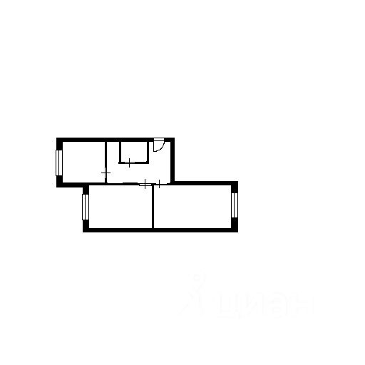 Планировка этой квартиры по данным Циан