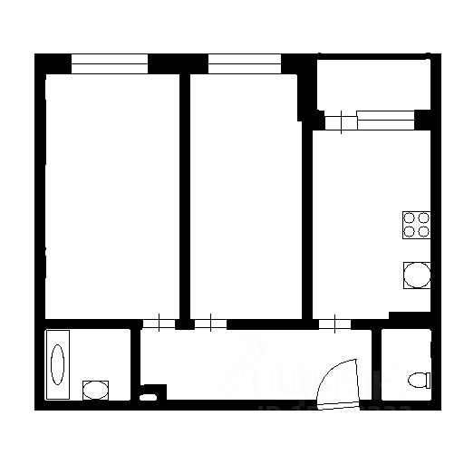 Планировка этой квартиры по данным Циан