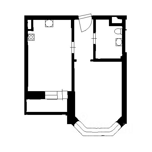 Планировка этой квартиры по данным Циан