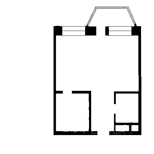 Планировка этой квартиры по данным Циан