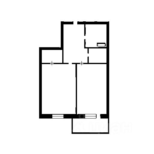Планировка этой квартиры по данным Циан