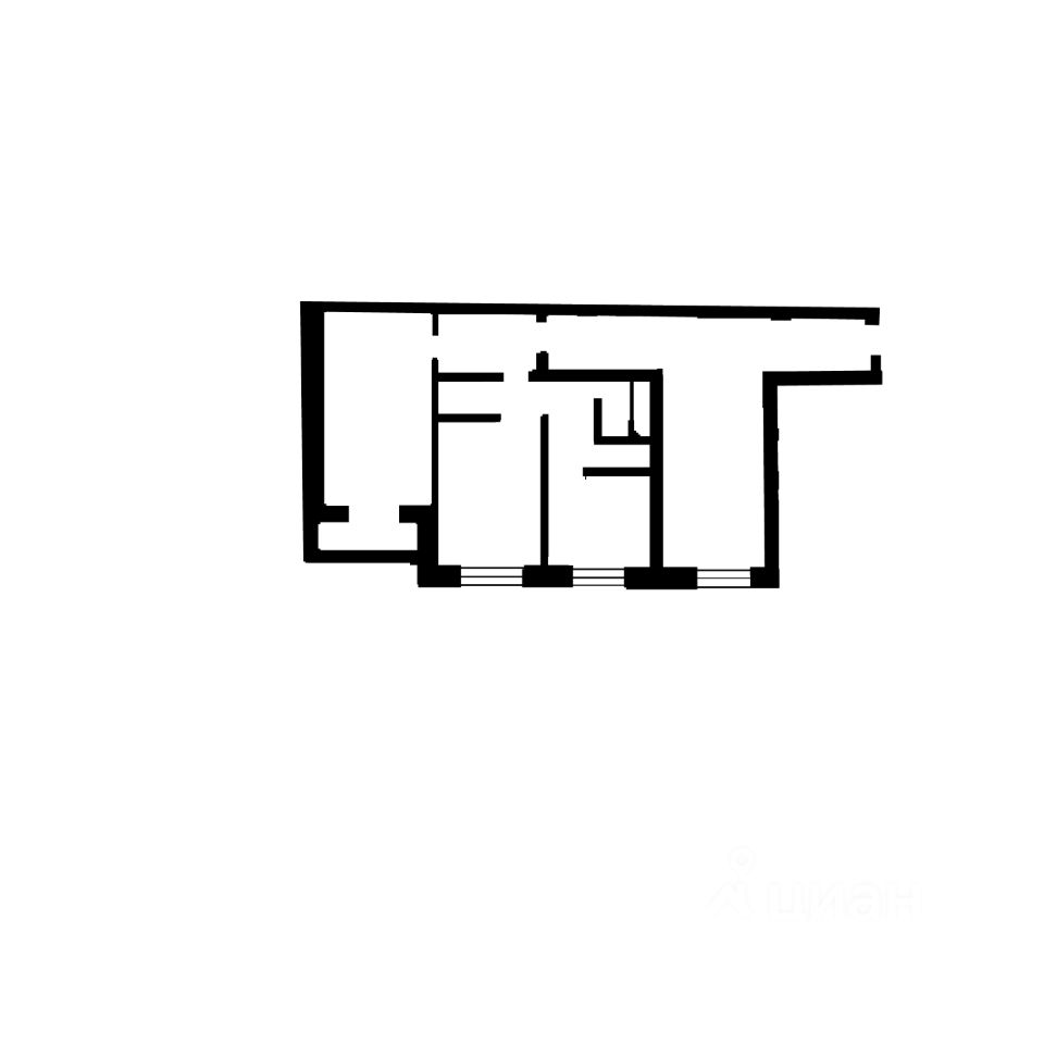 Планировка этой квартиры по данным Циан