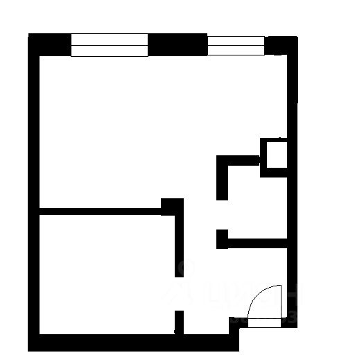 Планировка этой квартиры по данным Циан
