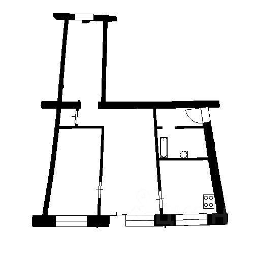 Планировка этой квартиры по данным Циан