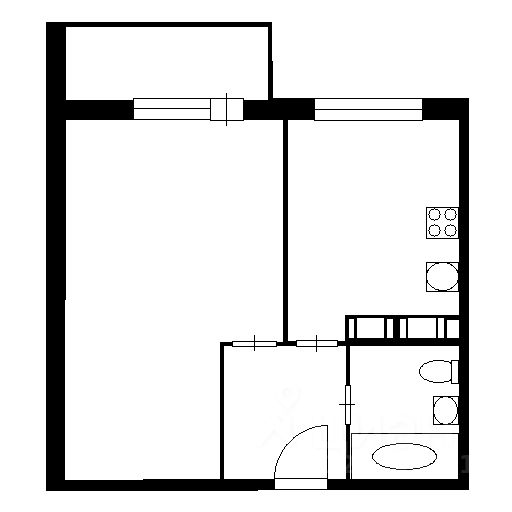 Планировка этой квартиры по данным Циан