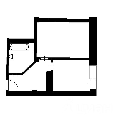 Планировка этой квартиры по данным Циан