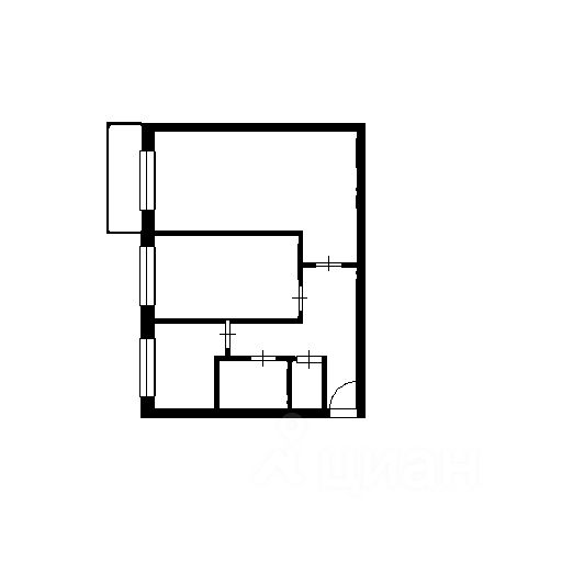 Планировка этой квартиры по данным Циан