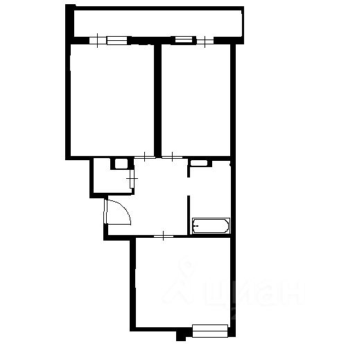 Планировка этой квартиры по данным Циан